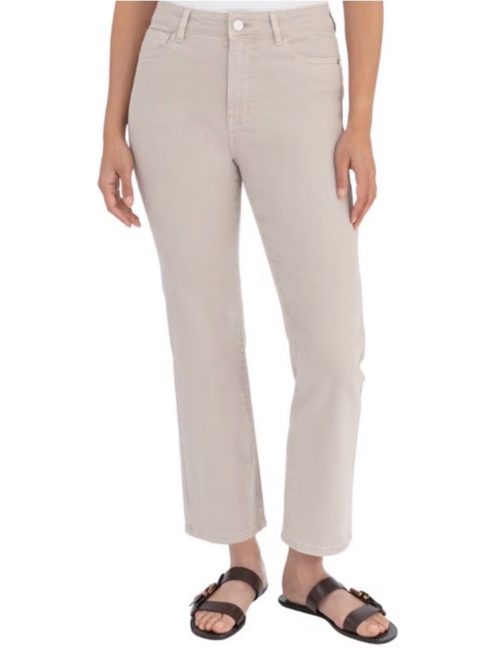 BlankNYC tan straight leg ankle length pants BNWT